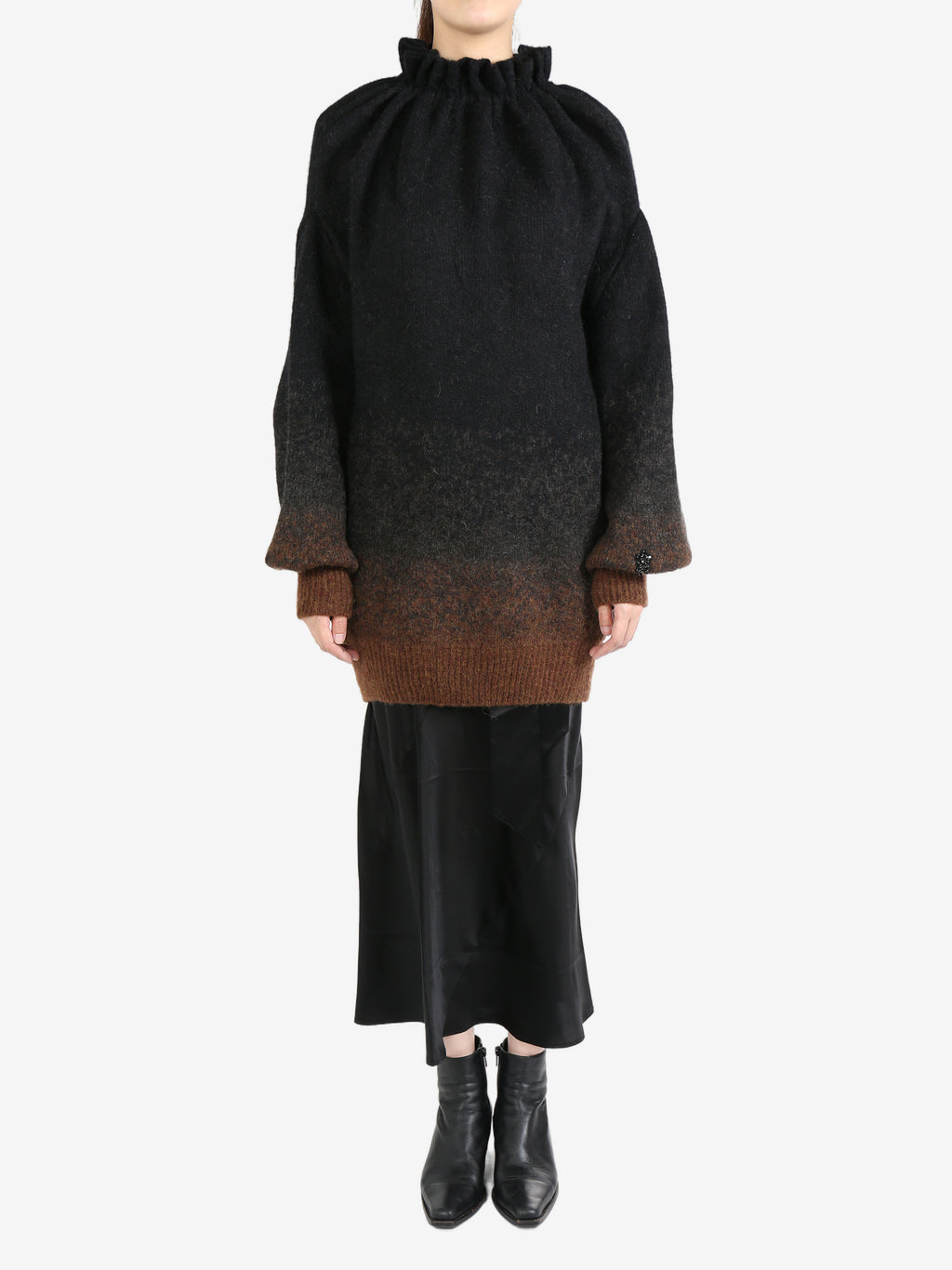 SIMONE ROCHA - Women W/Emb Oversized Gathered Pleated Neck Jumper