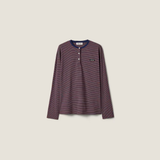Navy top, front view