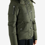 Green jackets worn by a person, showing the jackets fit