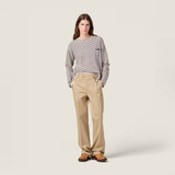 Brown knitwear, full body view