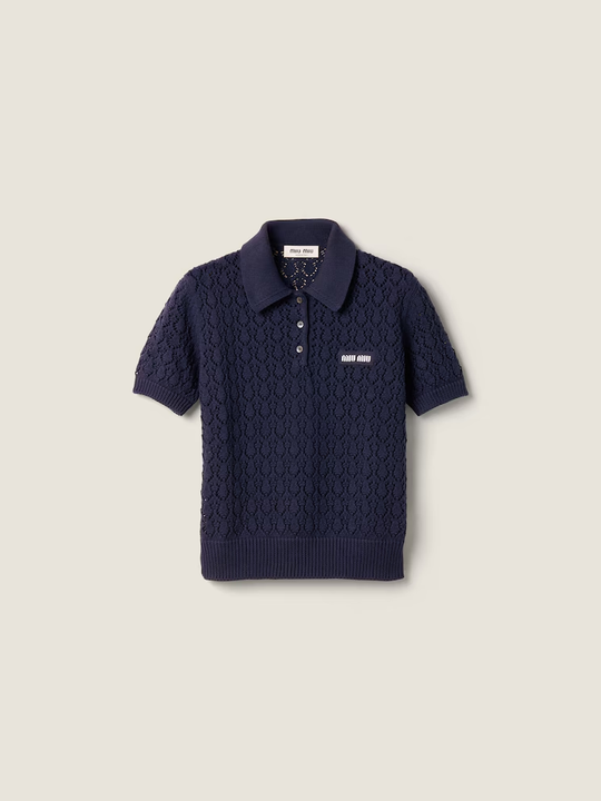 Navy shirt, front view
