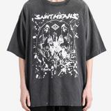 Black t-shirt, front view