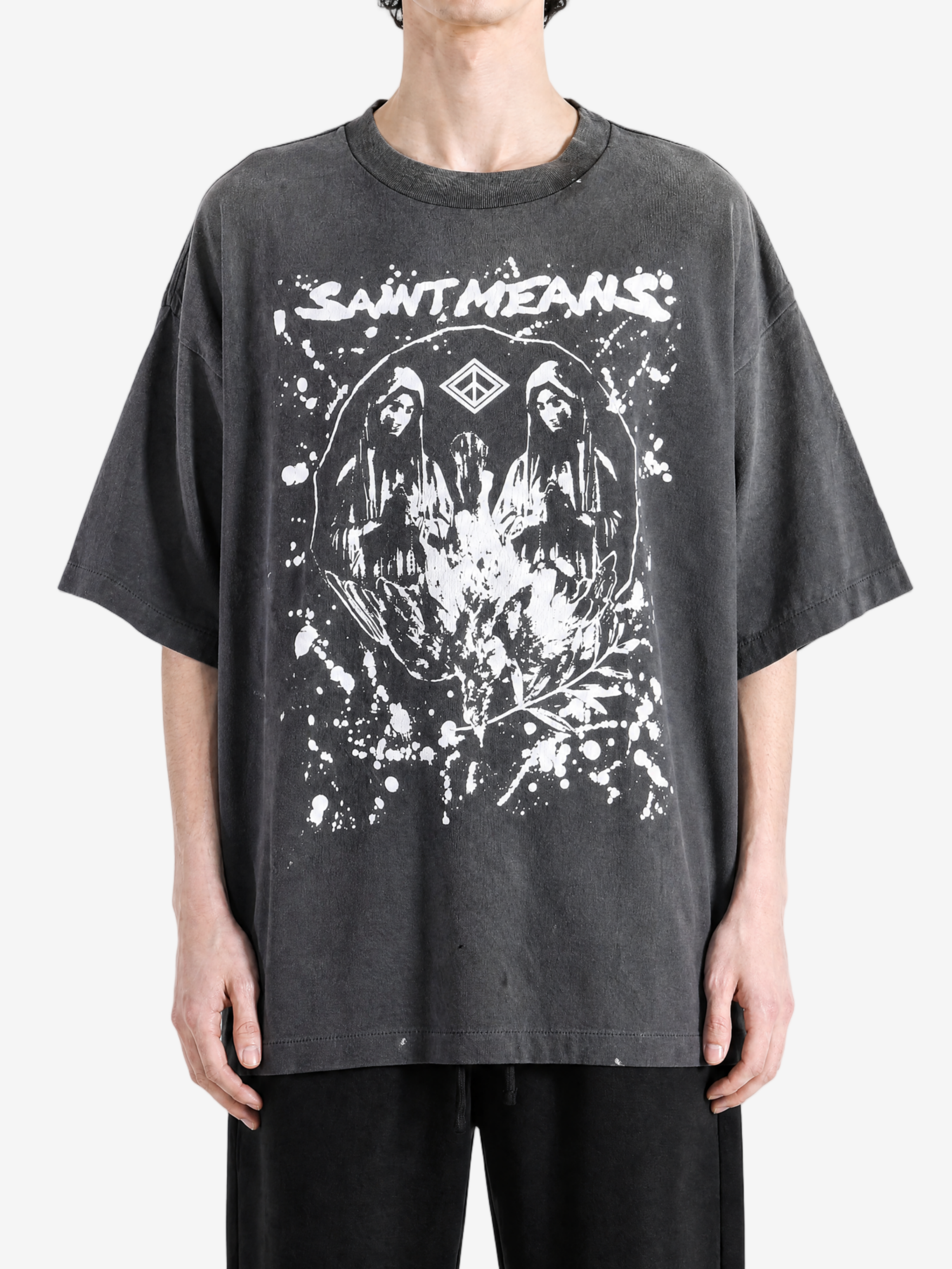 Black t-shirt, front view
