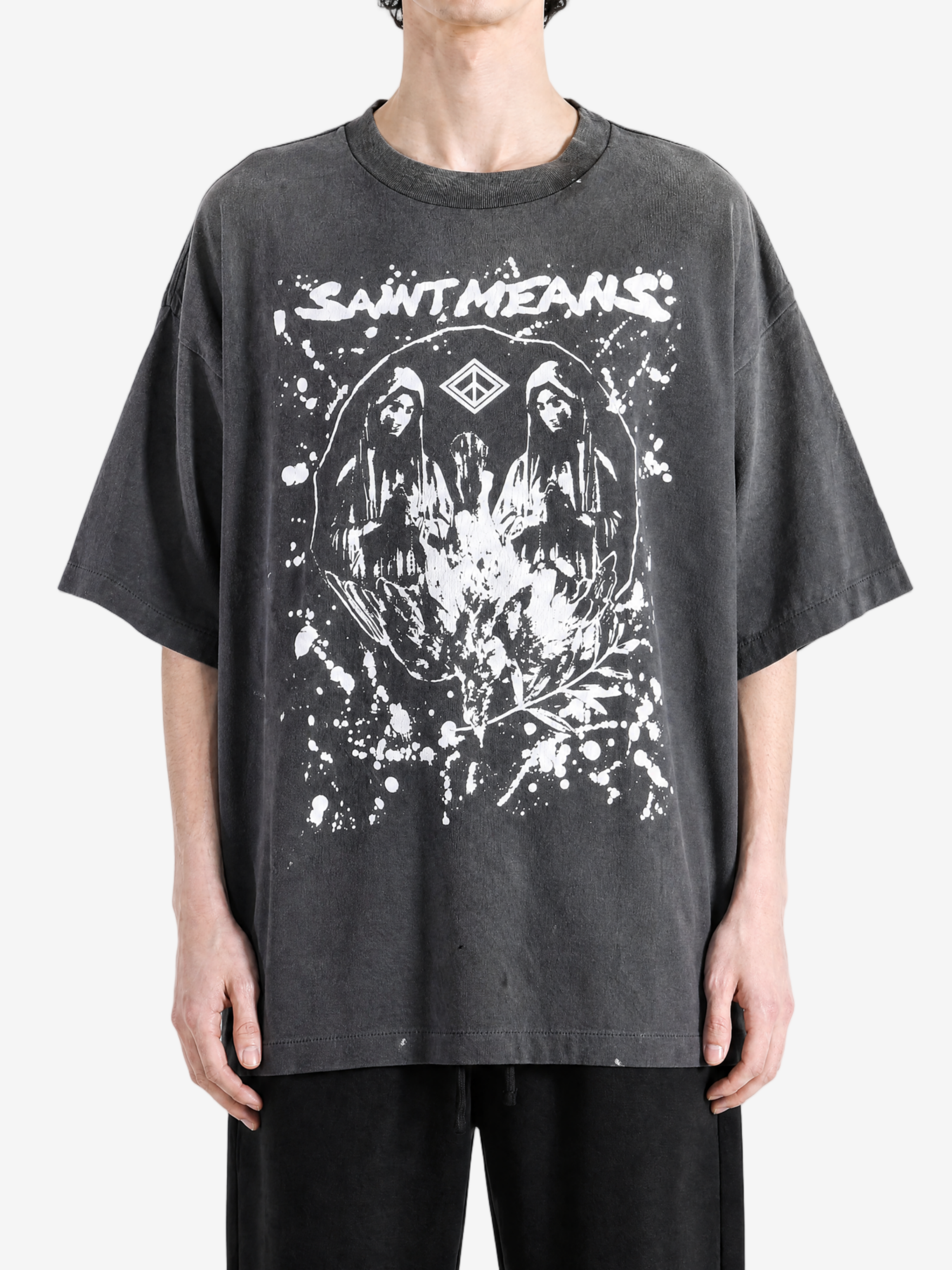 Black t-shirt, front view