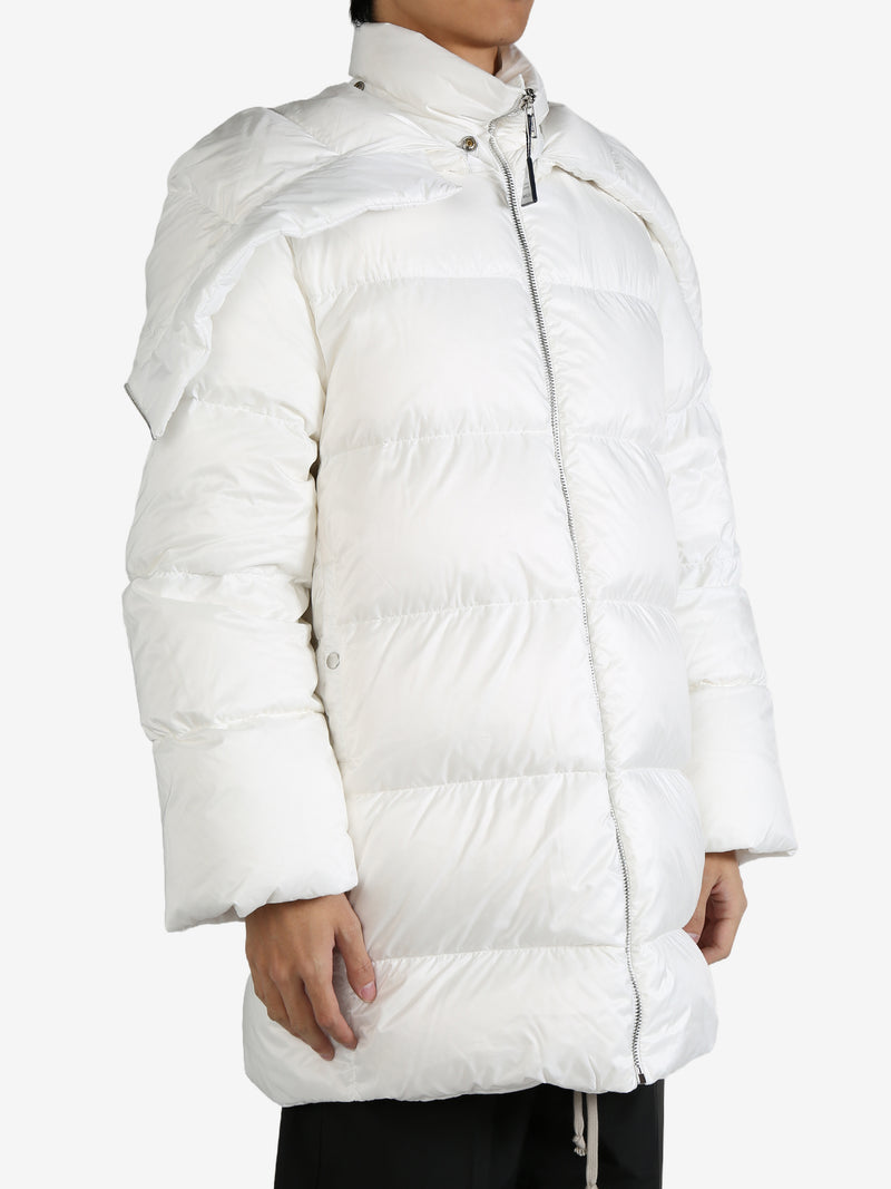 RICK OWENS X MONCLER - Unisex Woven Hooded Cyclopic Coat