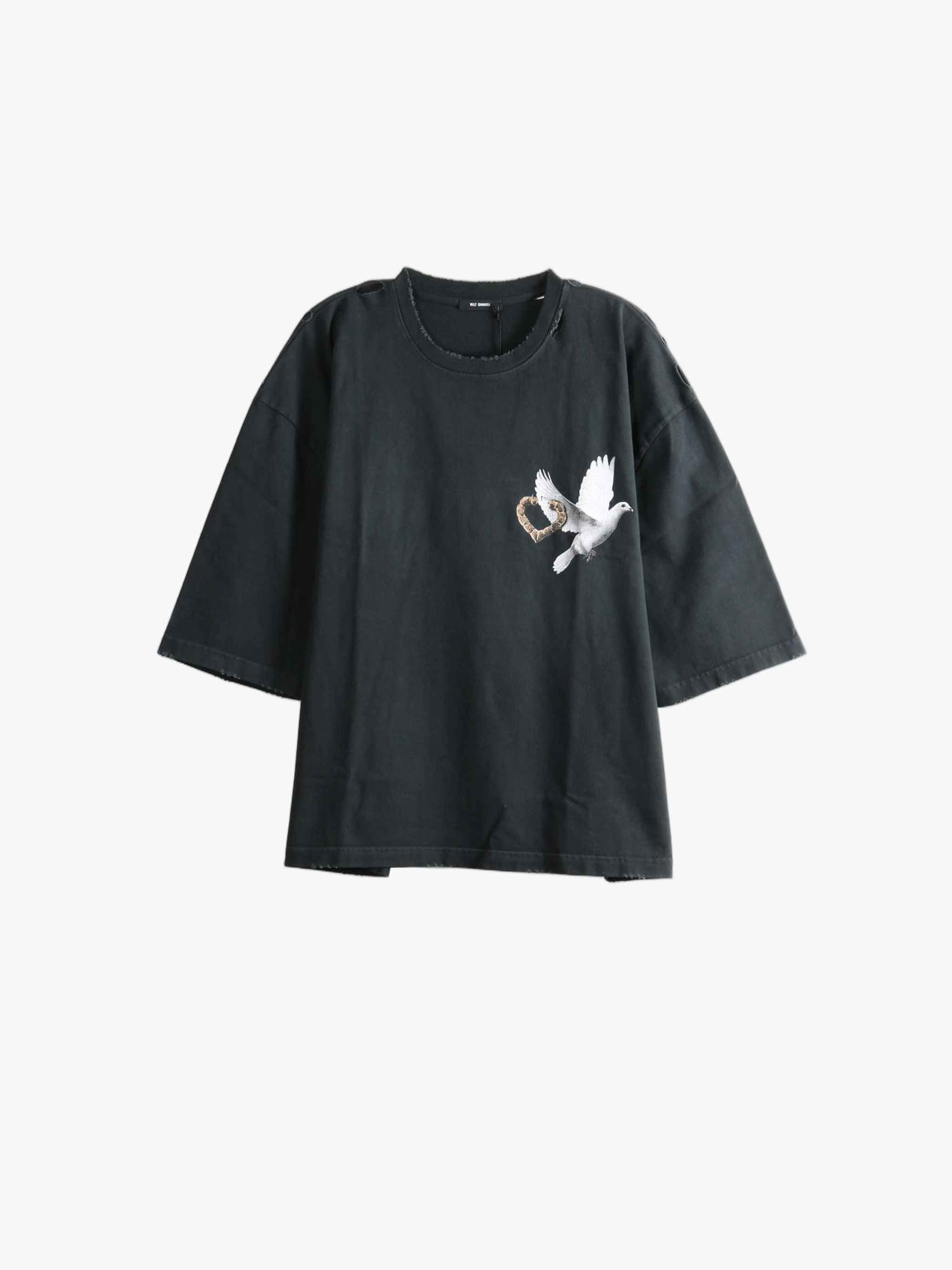Black t-shirt, front view