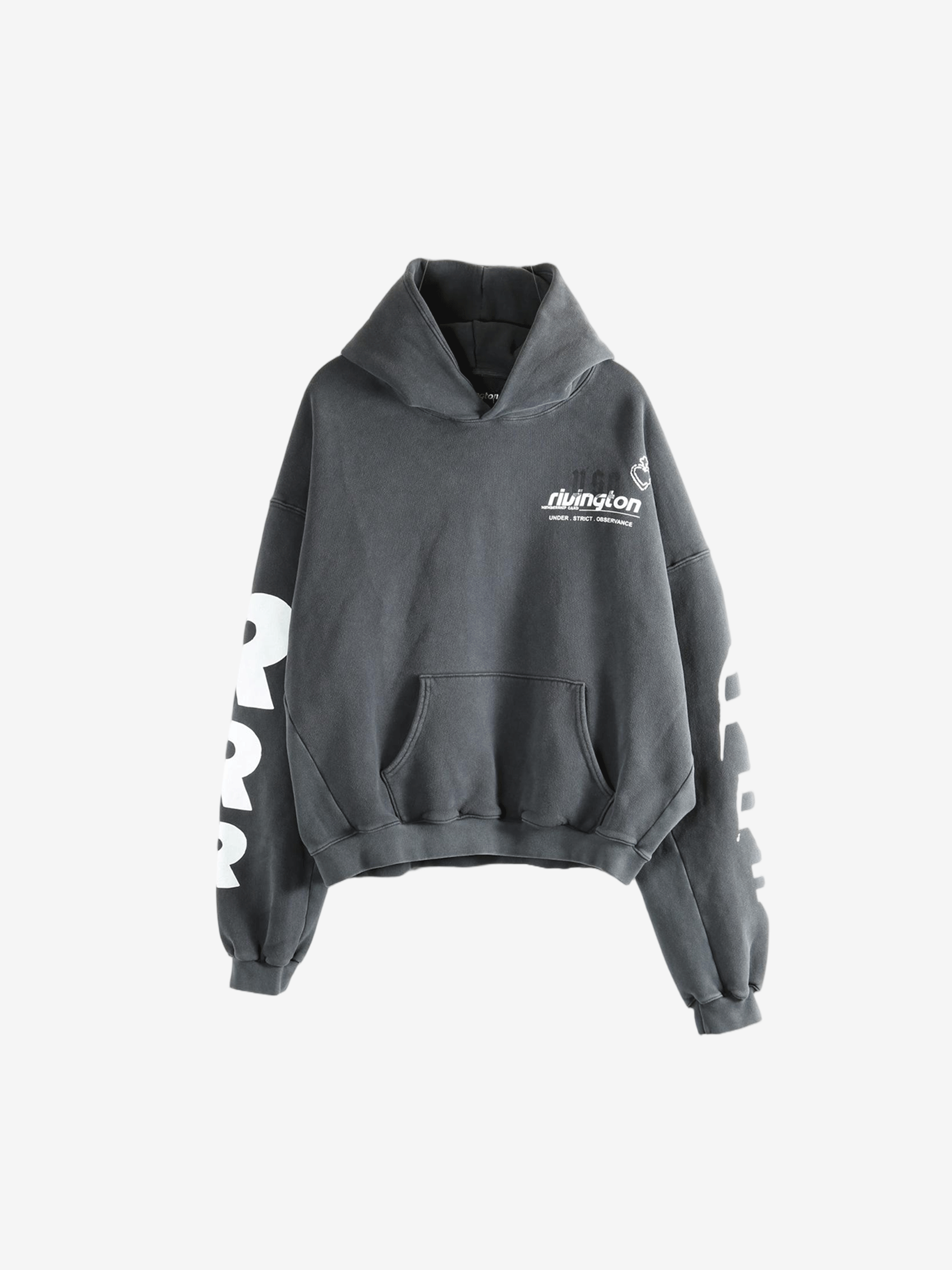 Gray hoodie on a white background