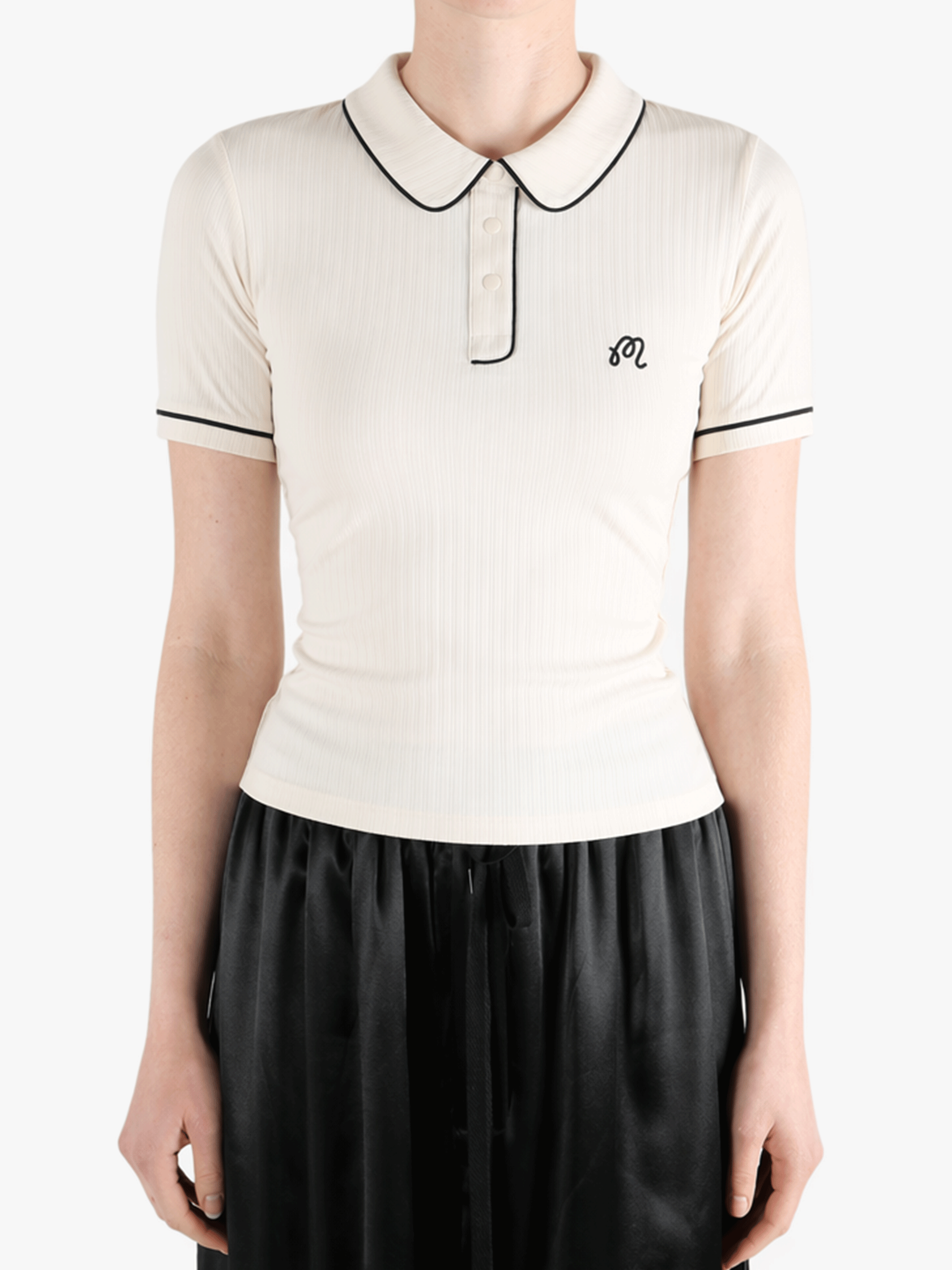 White t-shirt worn by a person, showing the t-shirt fit
