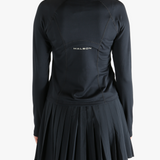 Black jacket worn by a person, showing the jacket fit