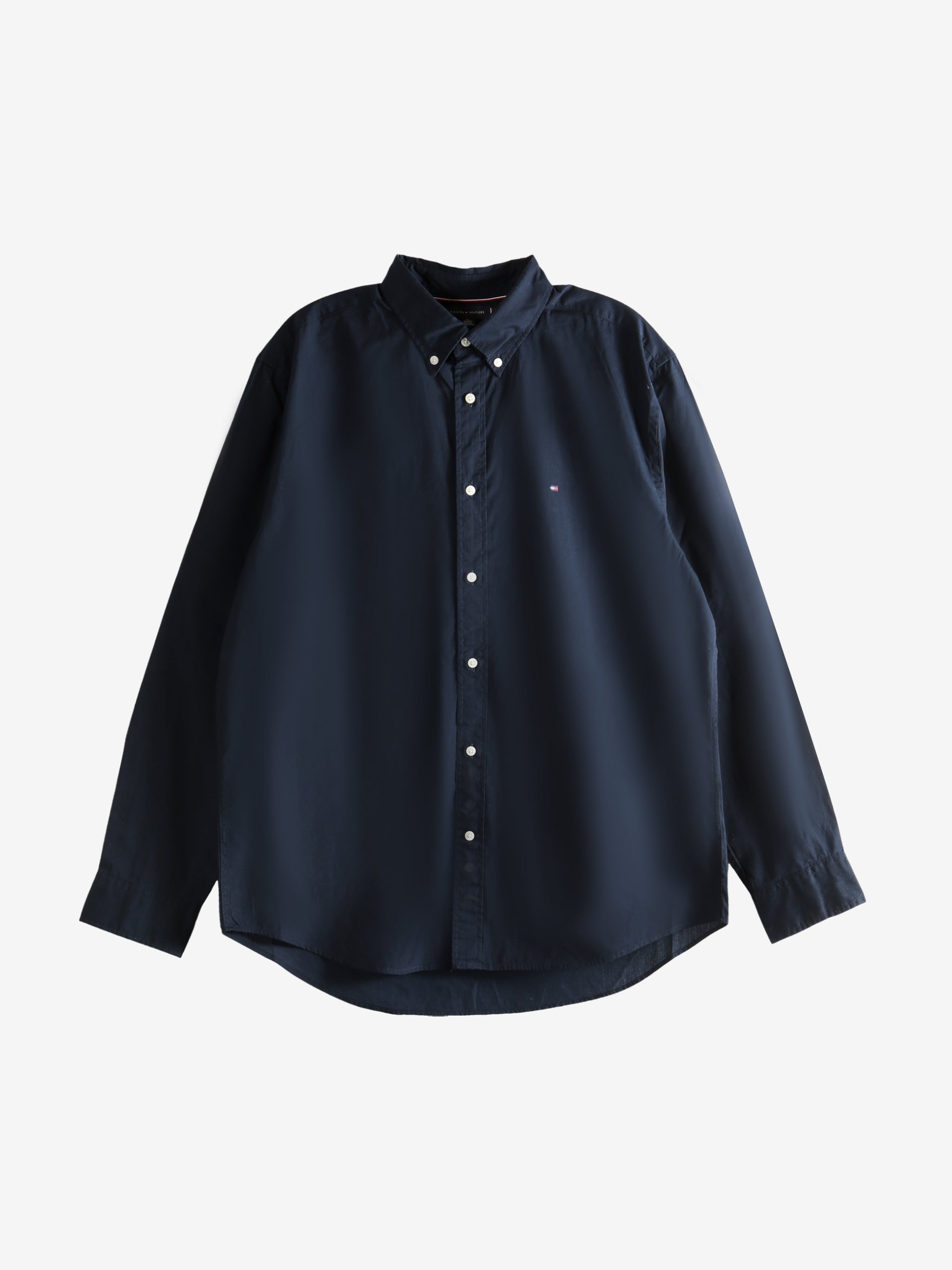 Navy shirt, front view