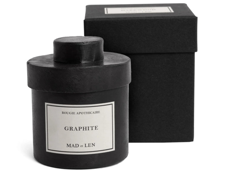 MAD ET LEN - Bougie Apothicaire Petite Graphite Candle 300G