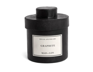 MAD ET LEN - Bougie Apothicaire Petite Graphite Candle 300G