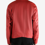 Red jacket worn by a person, showing the jacket's fit
