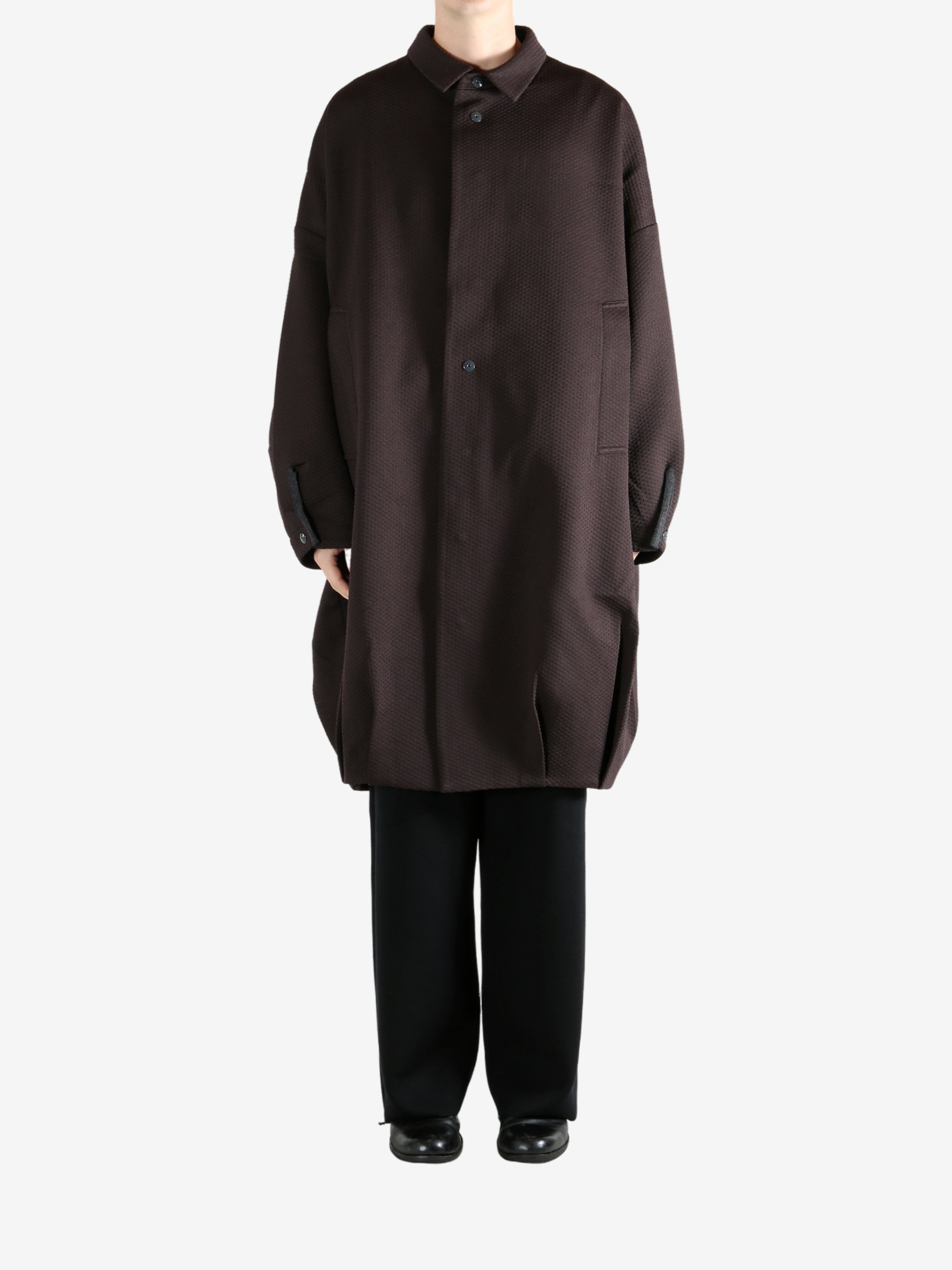 Brown jacket, full body view