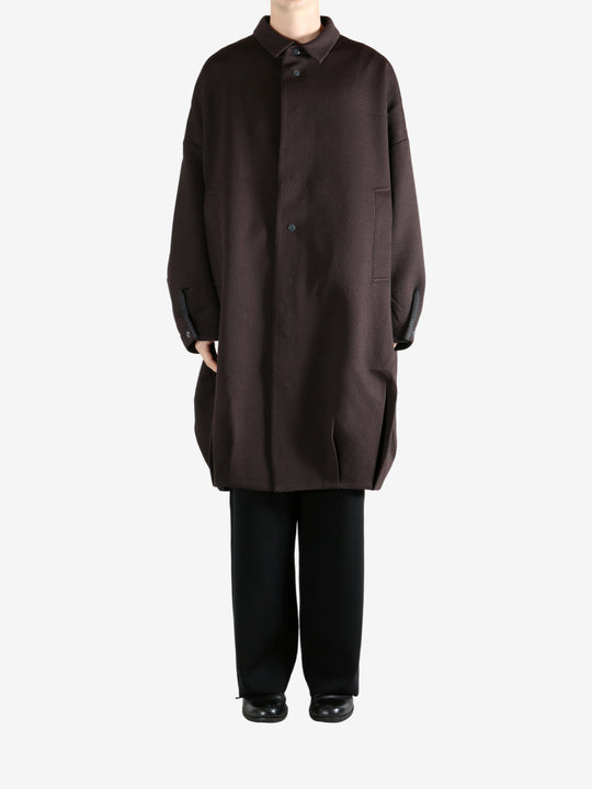 Brown jacket, full body view