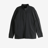 Black quarter-zip sweatshirt on a white background
