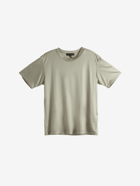 Beige t-shirt on a white background
