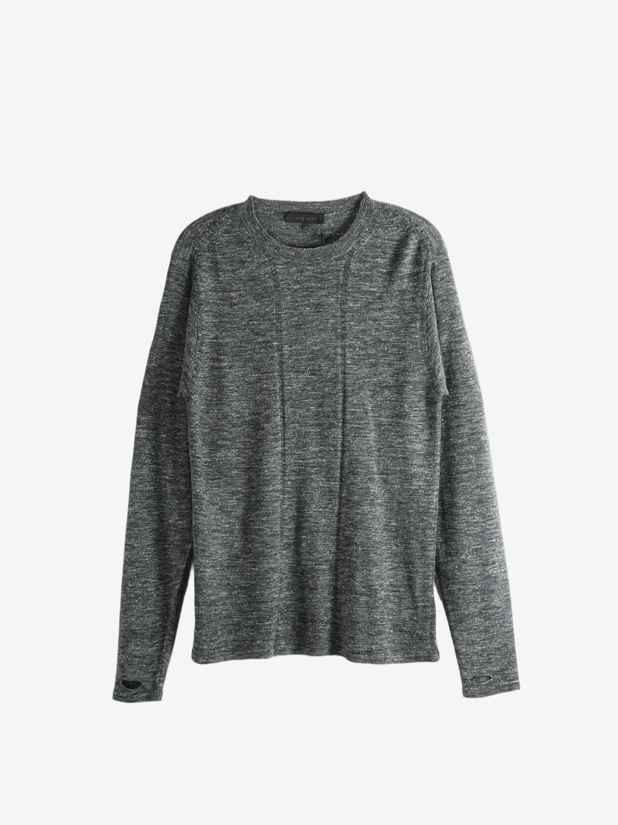 Gray long-sleeve shirt on a white background