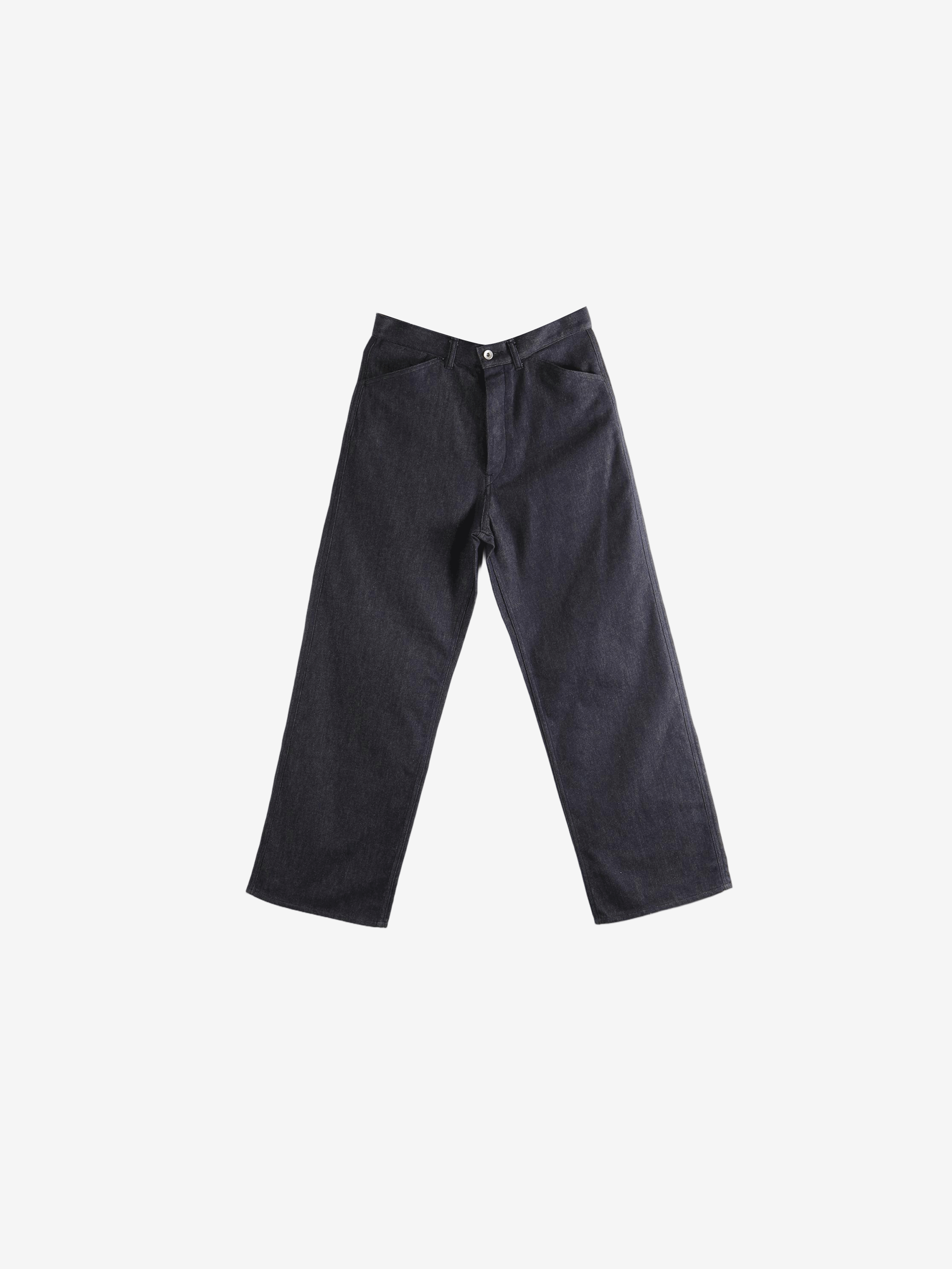 Blue pants, front view