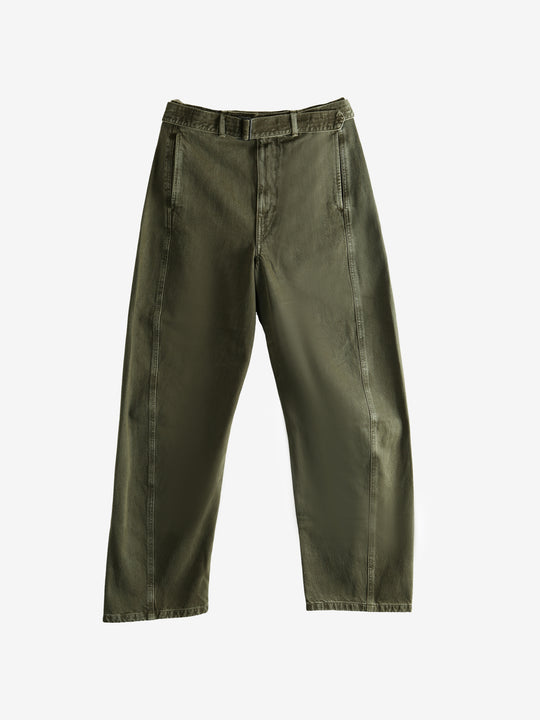 Green pants, front view