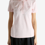 Pink shirt worn by a person, showing the shirt's fit