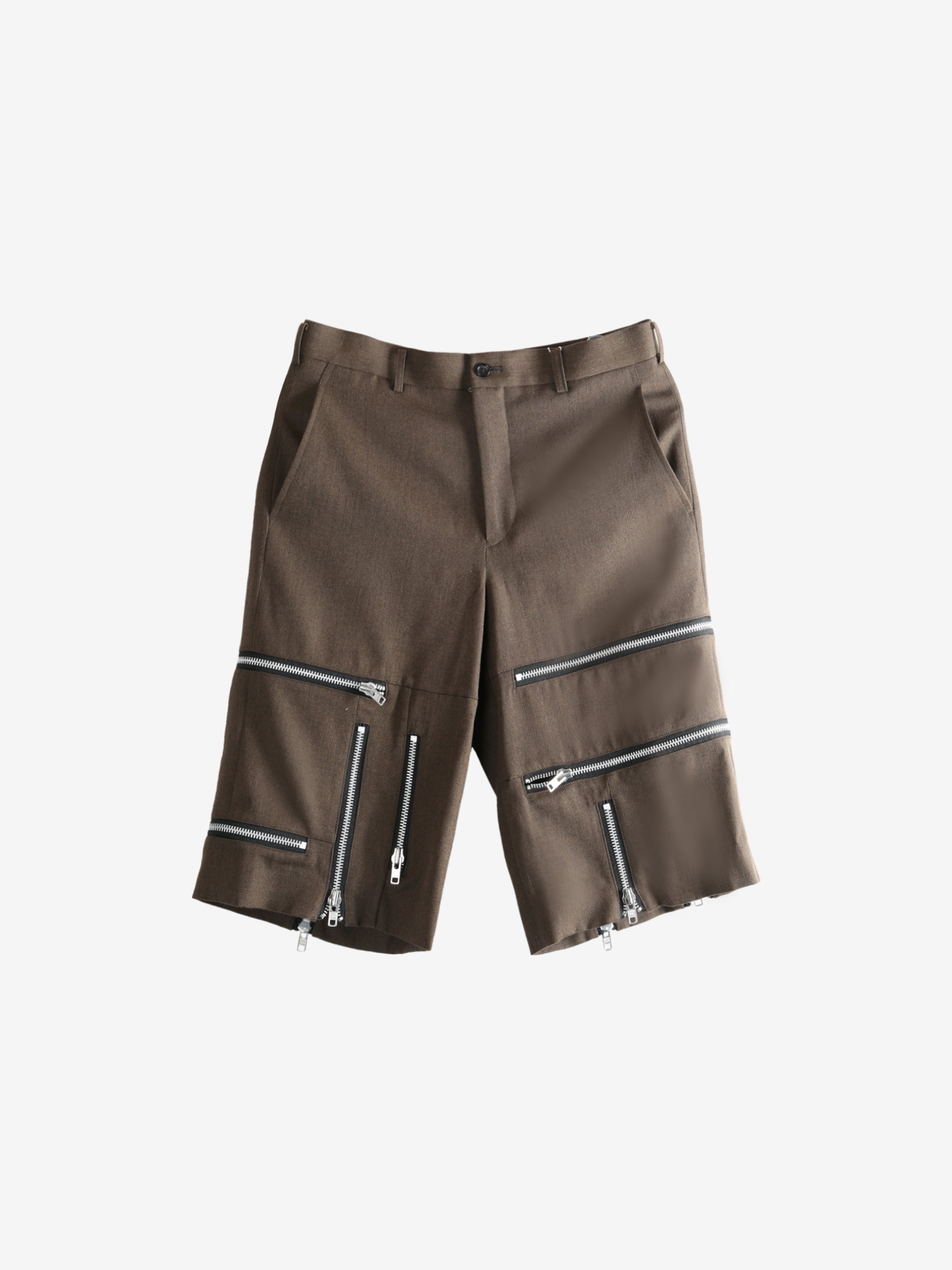 Brown shorts, front view