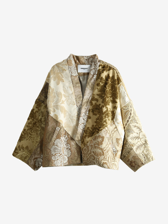 Tan jacket, front view