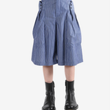 Blue shorts, front view