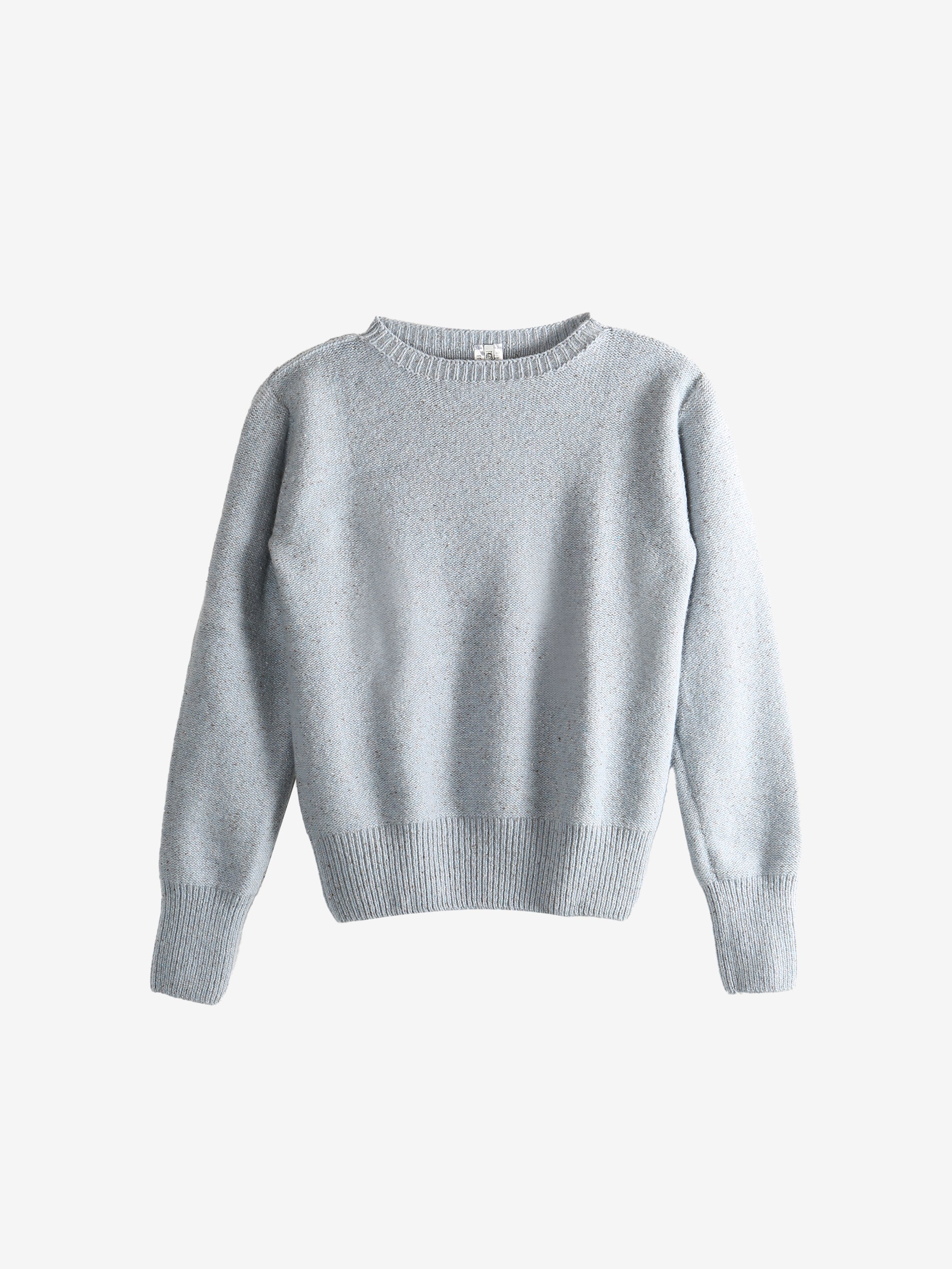 Blue sweater, front view