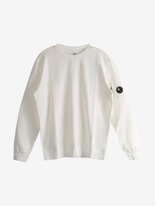 White crewneck, front view