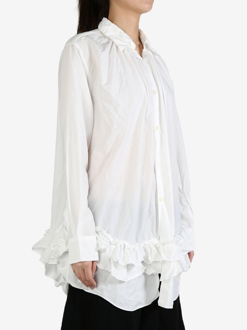 COMME DES GARCONS COMME DES GARCONS - Women  Ruffle Bottom Blouse