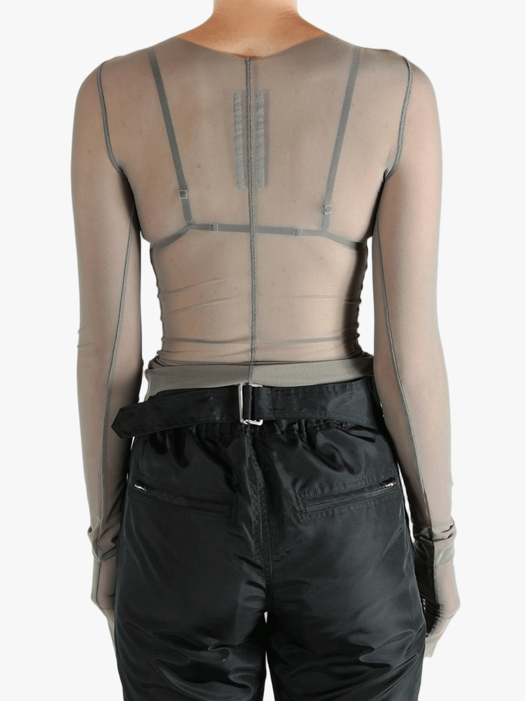 Grey tops, back view