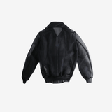 Black jacket, back view