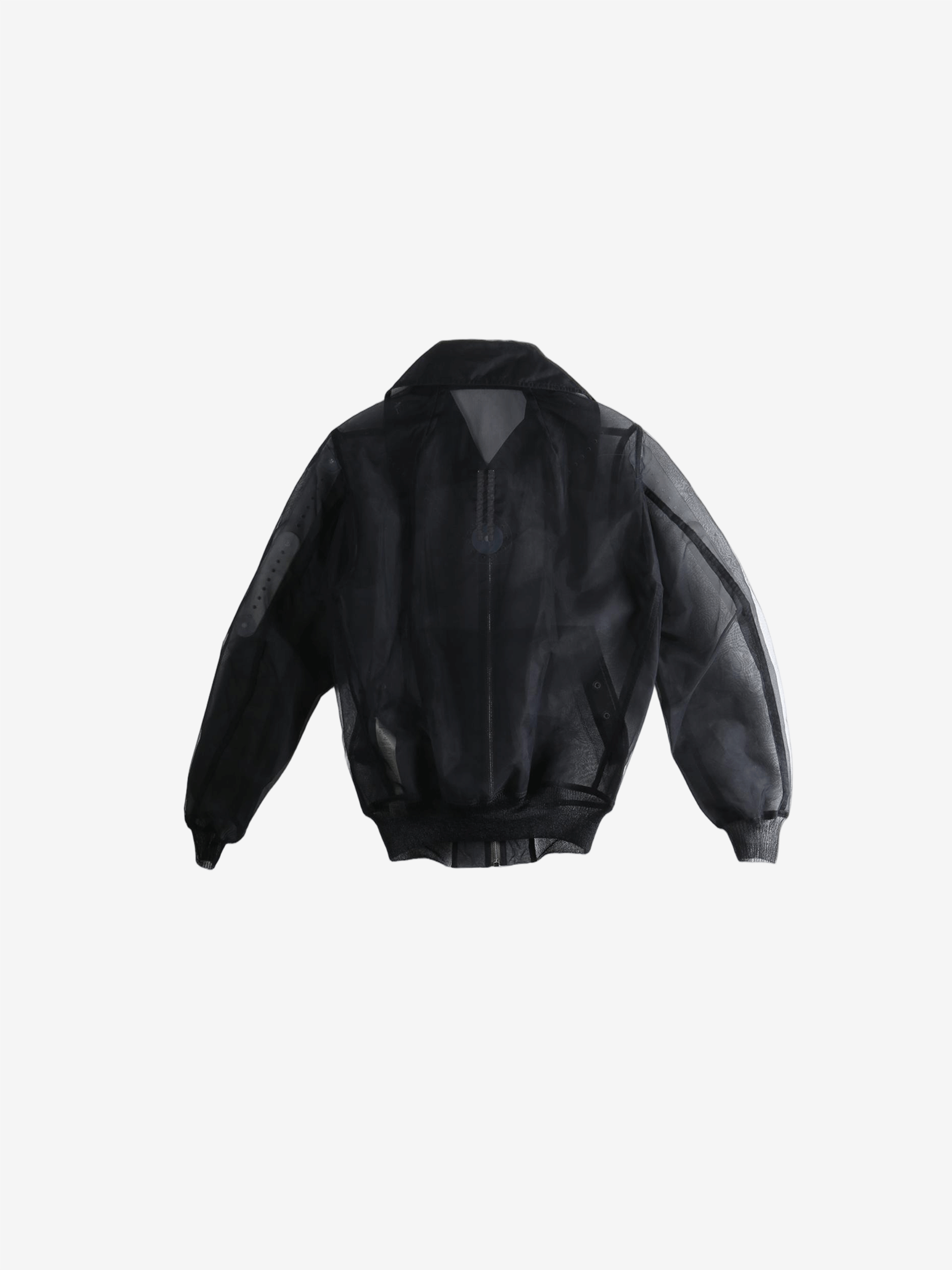Black jacket, back view