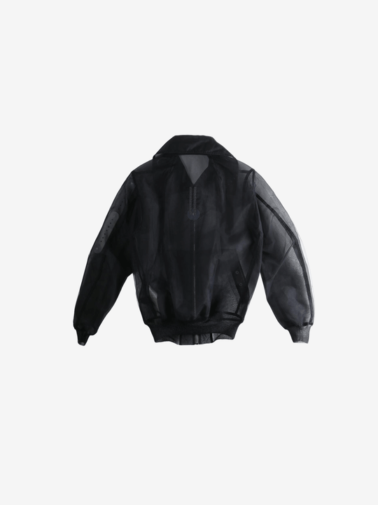 Black jacket, back view