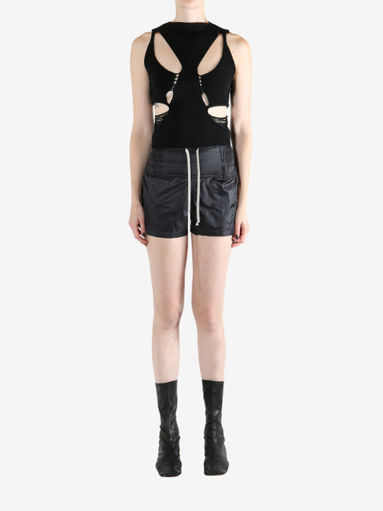 Black top, full body view