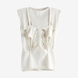 White top, front view