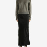 Grey knitwear, full body view