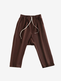 RICK OWENS - Men Drawstring Cropped Pantaloni