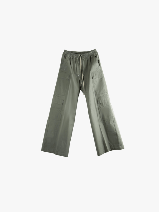 Gray cargo pants,front view