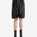 Black shorts worn by a person, showing the shorts' fit