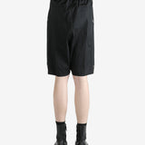 Black shorts worn by a person, showing the shorts' fit