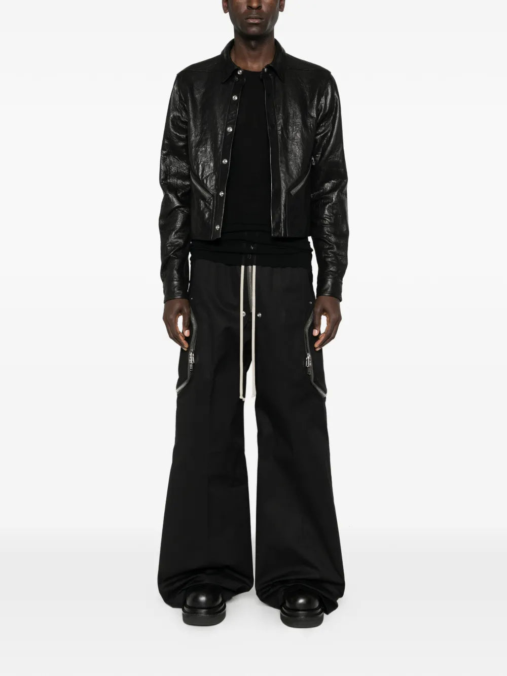 Black jacket,full body view