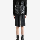 Black vest, full body view