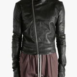 Black jacket worn by a person, showing the jacket fit