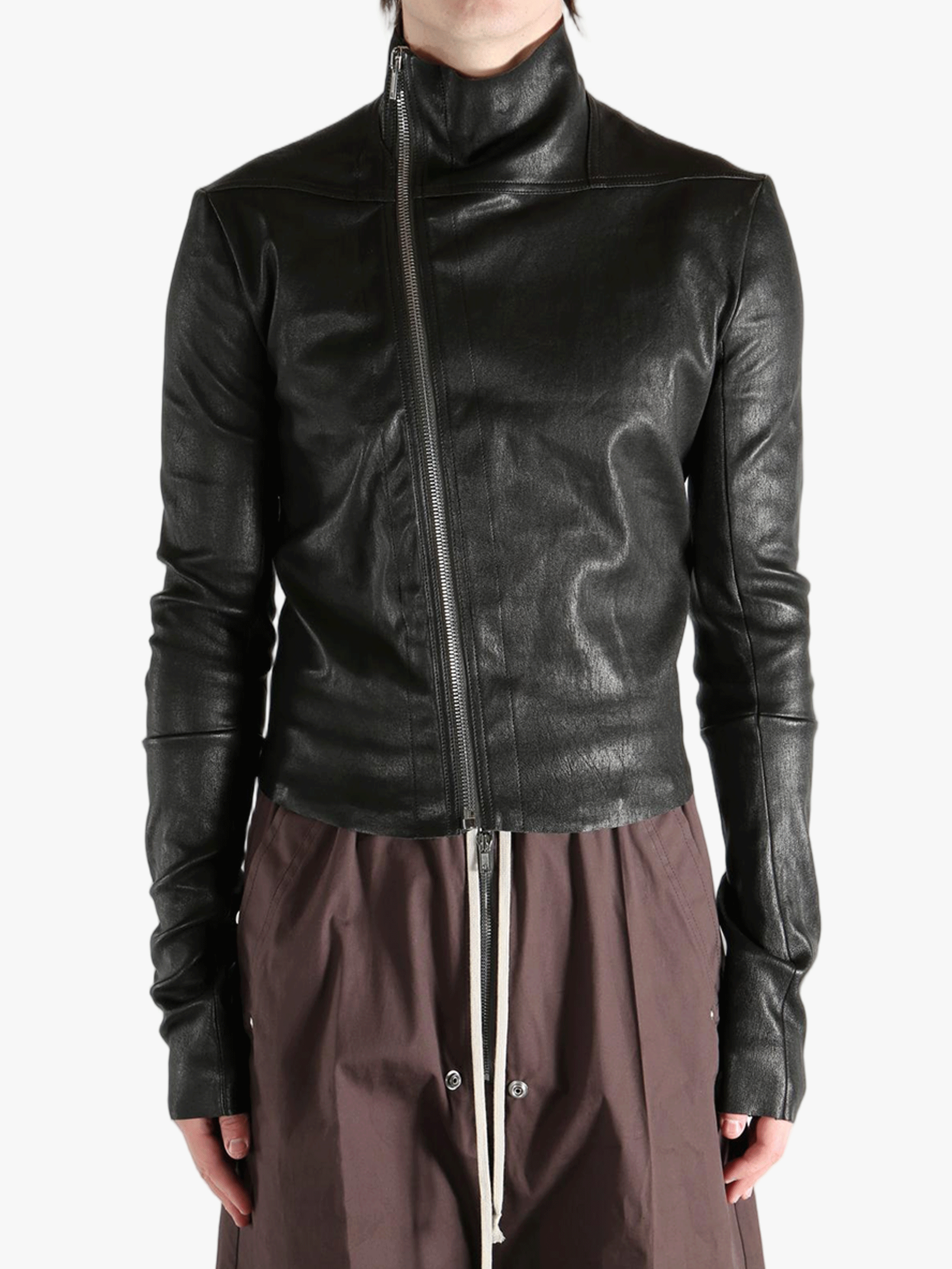 Black jacket worn by a person, showing the jacket fit