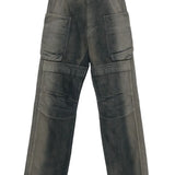 Grey jeans,front view