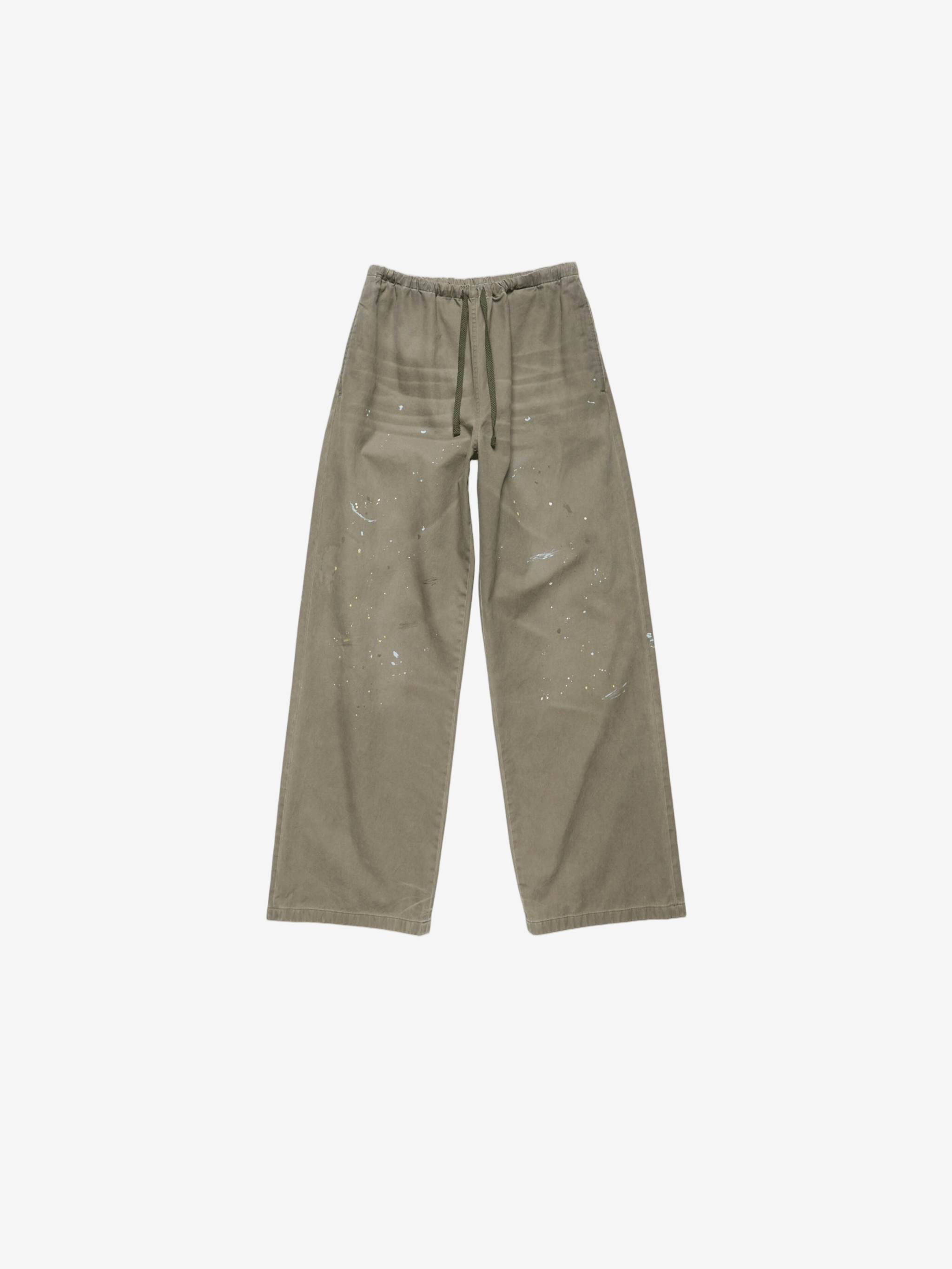Green jeans, front view