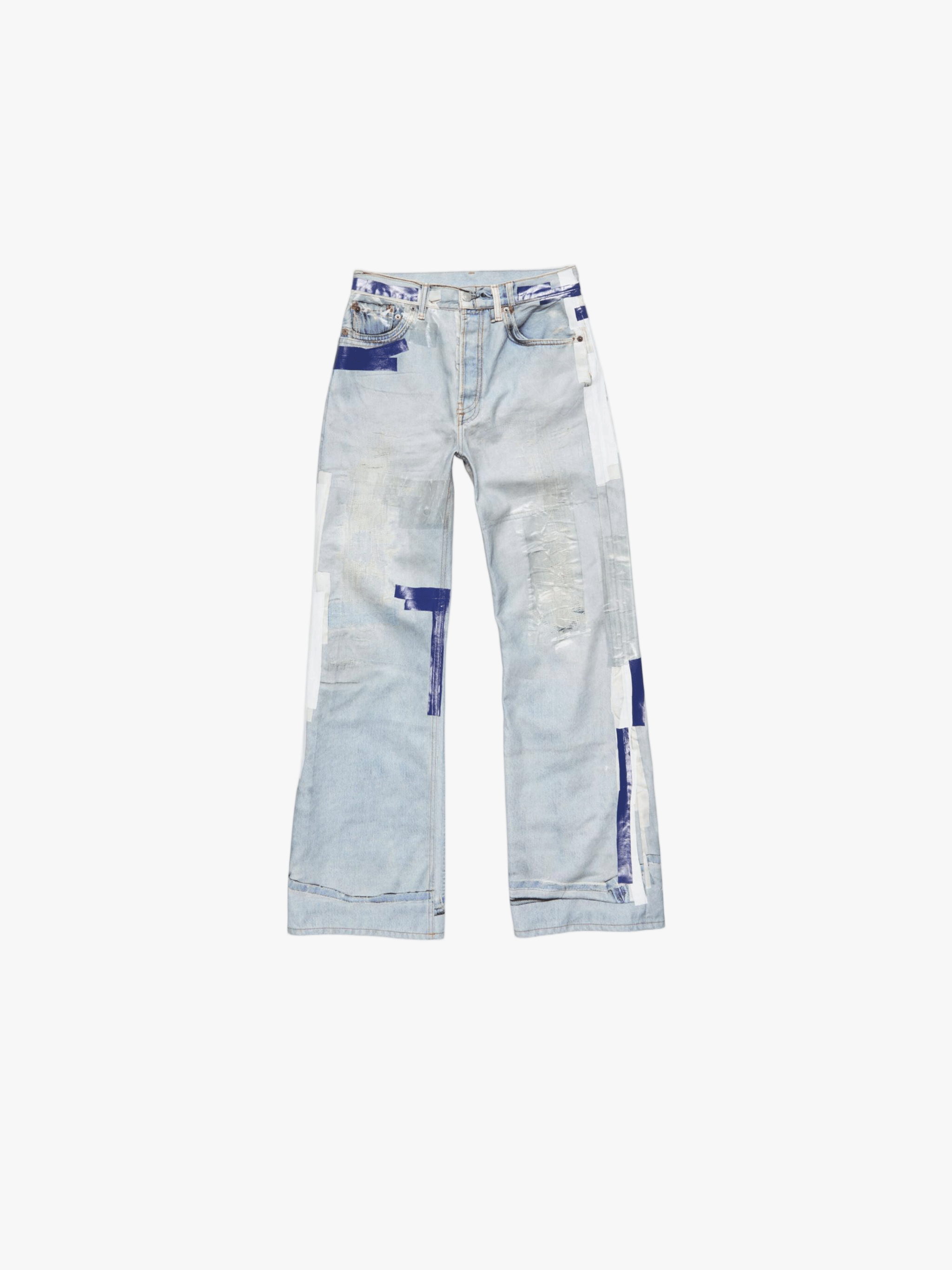 Blue jeans, front view