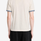 Tan t-shirt, full body view